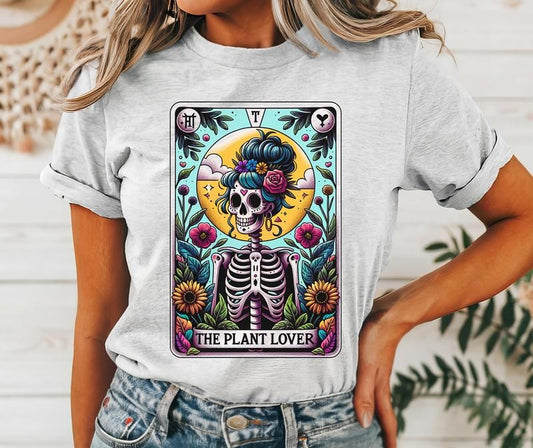 #807 - The Plant Lover Tarot Card Design - Print Unisex Crew neck Tee T-shirt