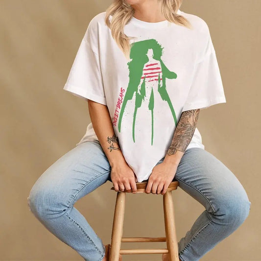 80s Horror Movie Shirt, Vintage Nightmare Glove Graphic T-Shirt, Retro Freddy Elm Street Sweater Memorabilia Tee for Scary Movie Lovers