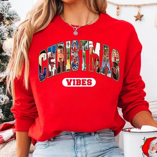 90s Christmas Vibes Sweatshirt, Vintage Christmas Movies Shirt, Retro Xmas Movies Hoodie, Family Christmas Shirt, 1990s Holiday Sweatshirt, Merry Christmas Shirt