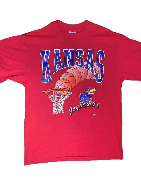 90s Kansas Jayhawks - Vintage College Basketball Tee Vintage Unisex T-shirt Sweatshirt Hoodie