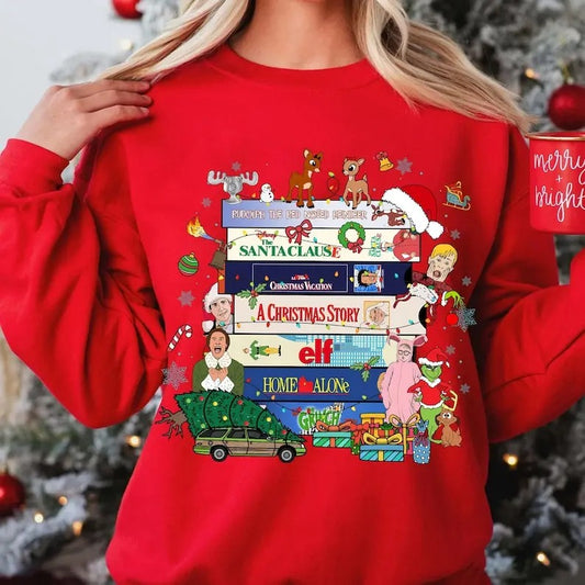 90s Style Christmas Sweatshirt, Christmas Design Shirt, Christmas Movies 90s Funny Christmas Movie Sweatshirt