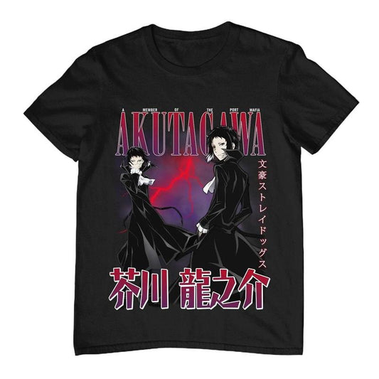 90s Vintage Anime  T-Shirt Akutagawa Ryunosuke Homage for Bungo Stray Dogs Enthusiasts Sweatshirt, Hoodie, Comfort Colors