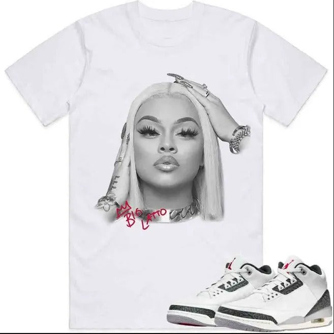 A J 3 Cement Grey Shirt, Big Shirt To Match Sneaker Graphic Tee Shirt Streetwear Casual Unisex Shirt Clothing Oversized