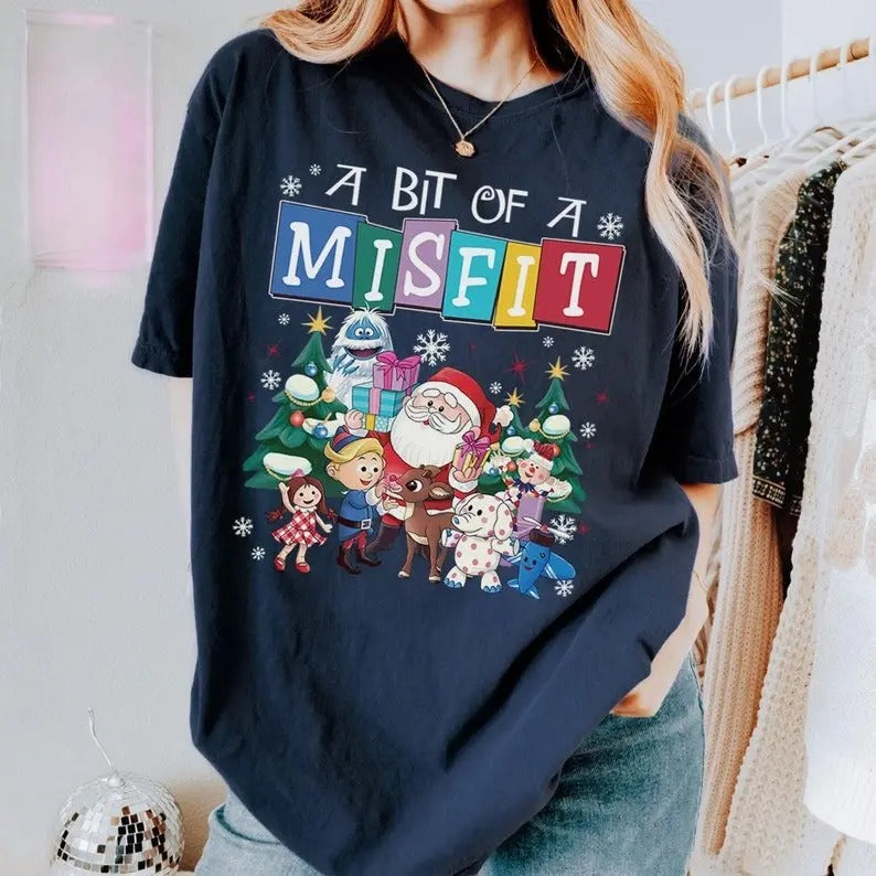 A Bit Of A Misfit Christmas Shirt, Rudolph Reindeer Shirt, Christmas Party Shirt, Kids Toddler Shirt, Misfit Toys Christmas Shirt, Xmas Gift