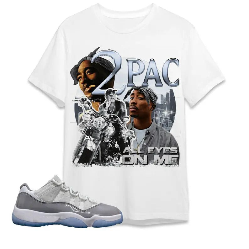 A J 11 Low Cement Grey Unisex T-Shirt, Tee, 90s Pac Shakur, Shirt To Match Sneaker