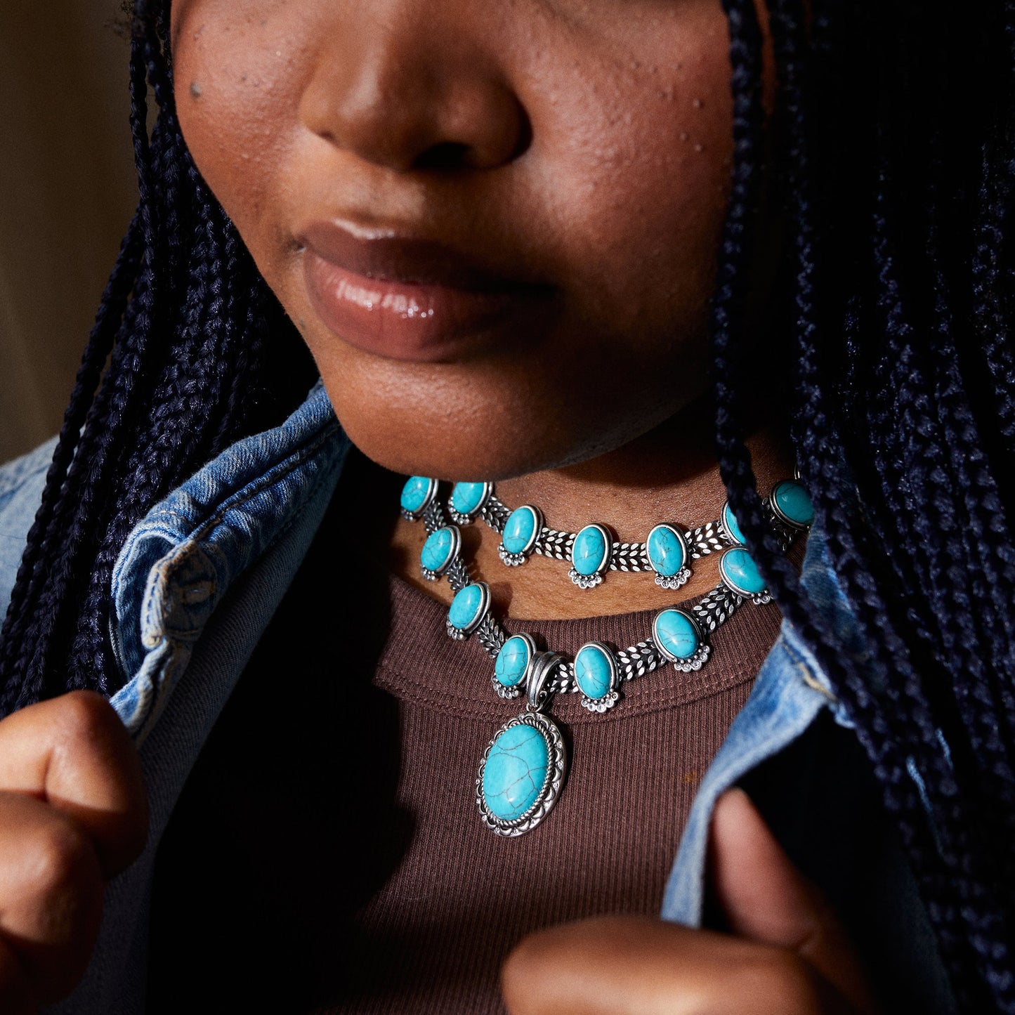 Vintage Turquoise Statement Necklace