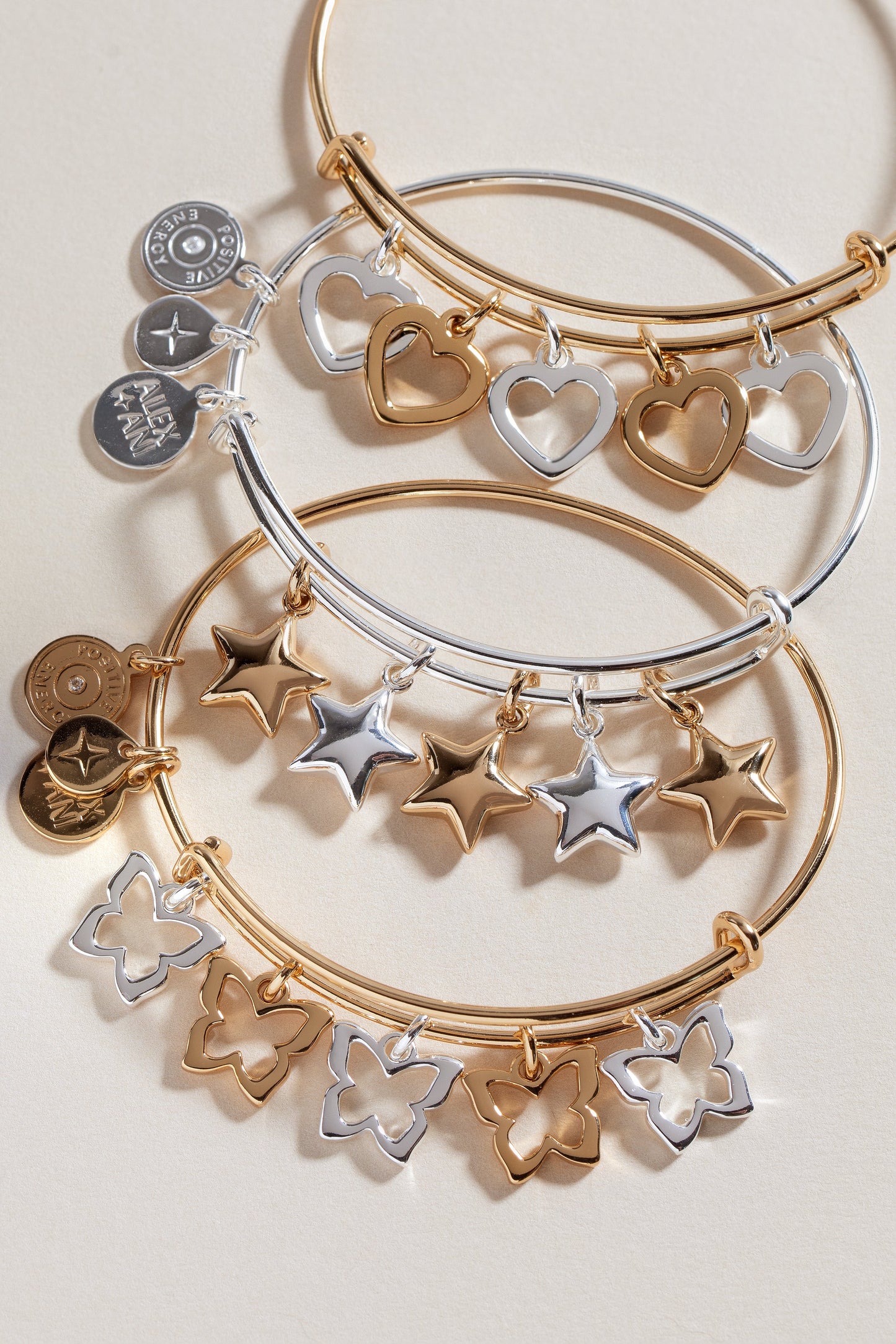 Puffy Star Multi-Charm Bangle