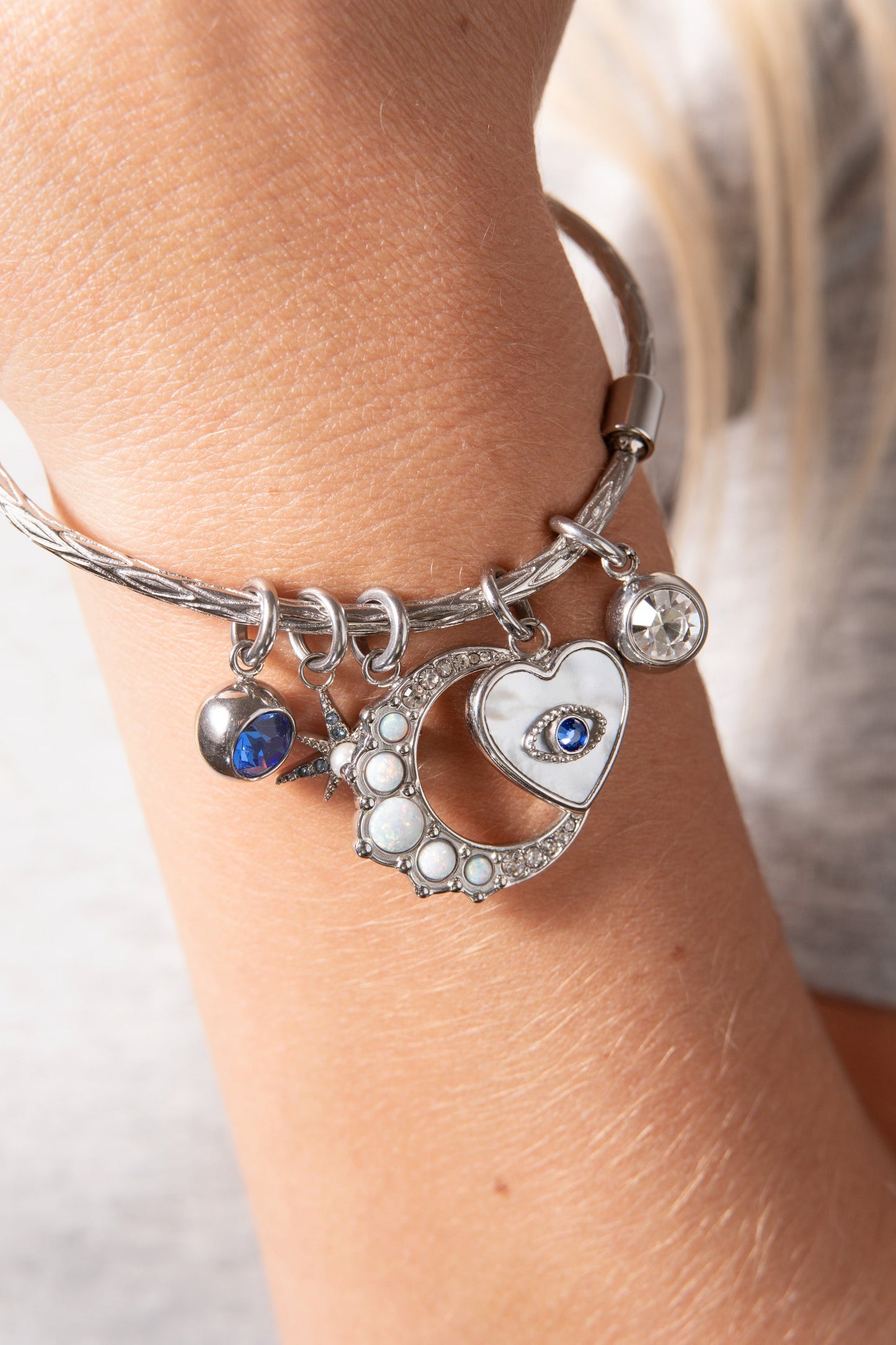 Evil Eye Heart Interchangeable Charm