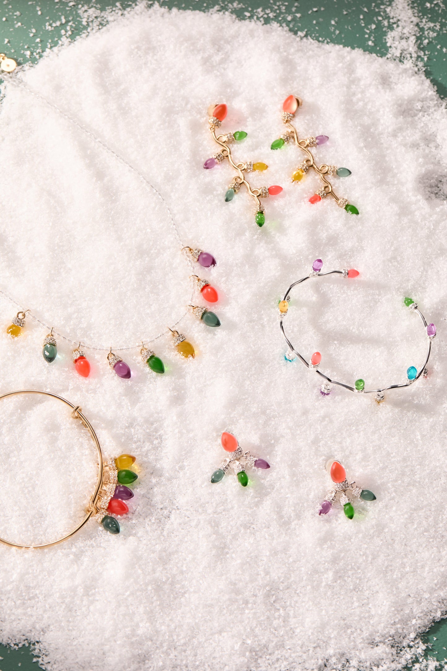 Christmas Light Bulb Jacket Earrings