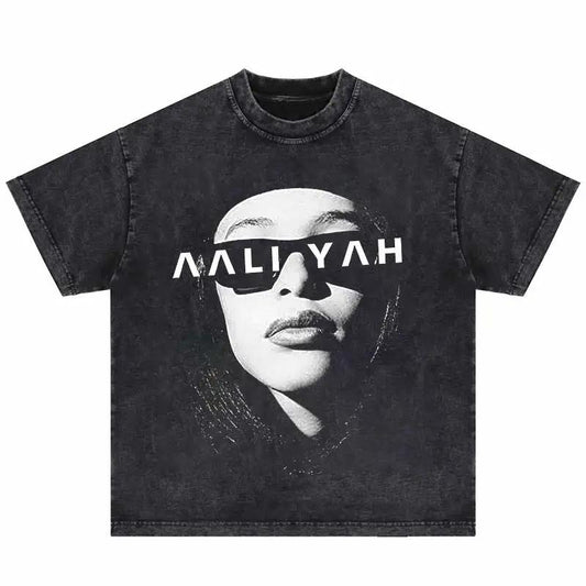 AALIYAAAH Hip Hop Streetwear T-shirt Concert Shirt 2025, Tour Fan Tee, Graphic Music Shirt
