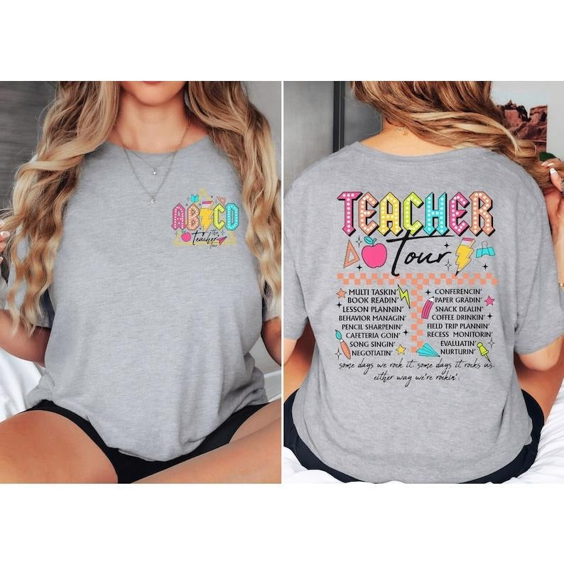 ABCD Teacher Tour Shirt, Back To School Tshirt, Funny Teacher Shirt, End of Year Shirt, Kindergarten Teacher T-shirt, Elementary School T-shirt, sweater and Hoodie
