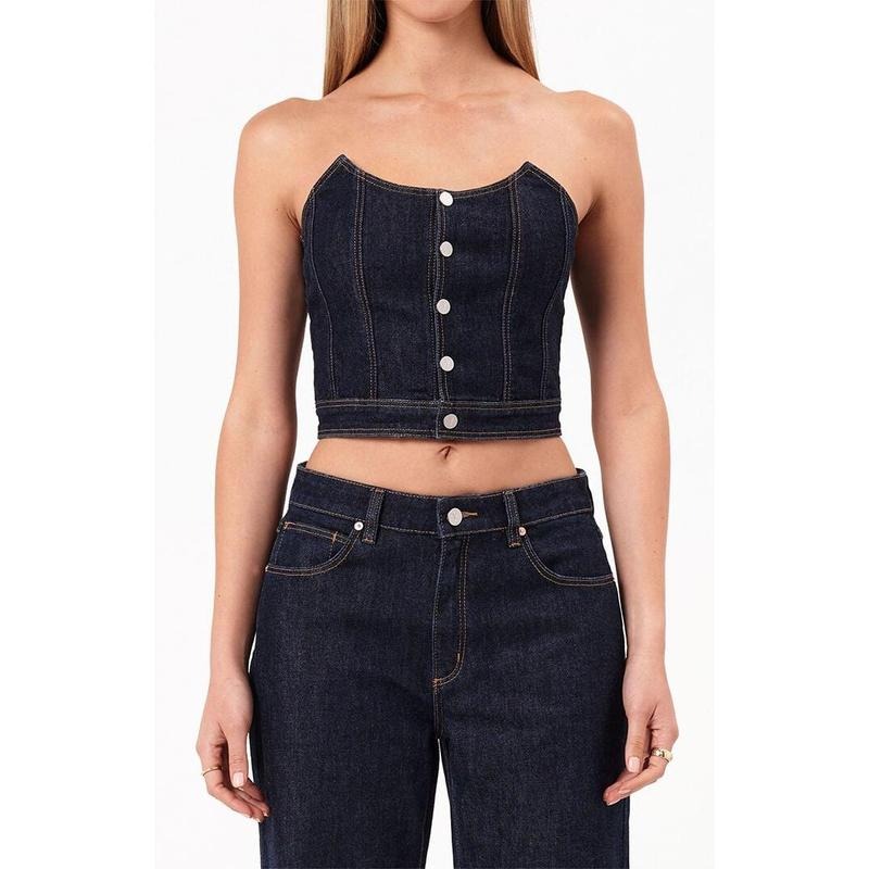 ABRAND Women's Angel Bustier Lila Top