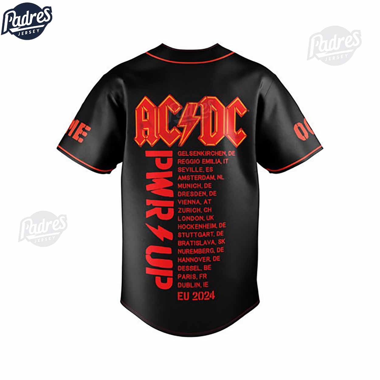 ACDC PWR UP Custom Baseball Jersey - Padres Jersey Oasis: Elevate Your Baseball Style Game