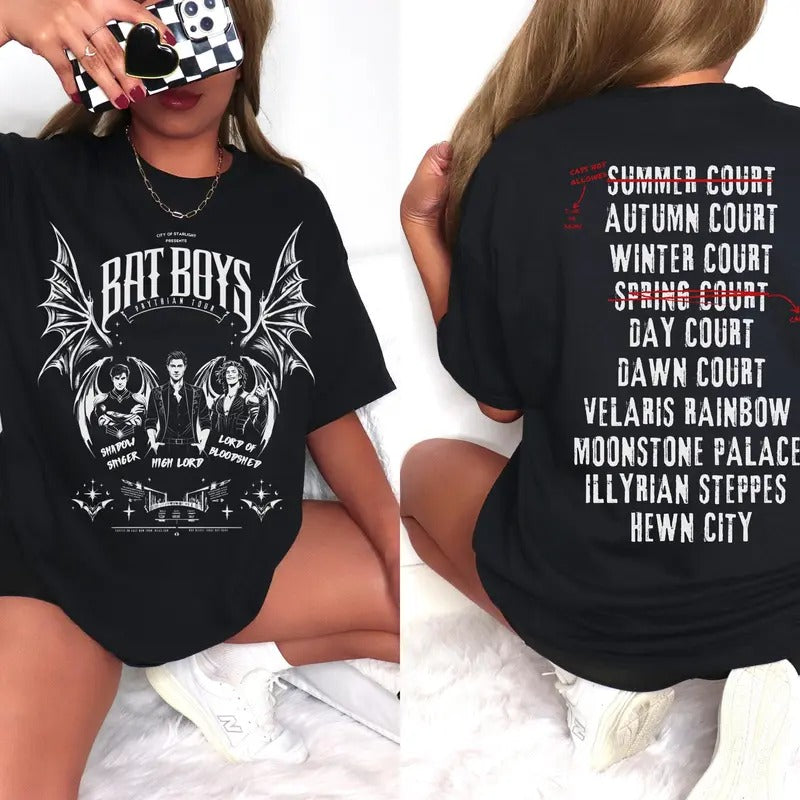 ACOTAR Bat Boys Shirt | Rhysand Shirt | Cassian | Azirel Unisex Tee, Velaris City Of Starlight Inspired Merch,...