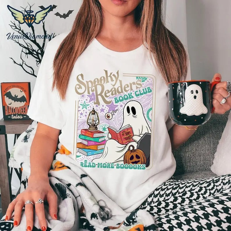 ACOTAR Ghost Books Halloween Tee, Halloween Ghost Reading Shirt, Halloween, Spooky Readers T-Shirt, Velaris Shirt, City of Starlight T-shirt, sweater and Hoodie