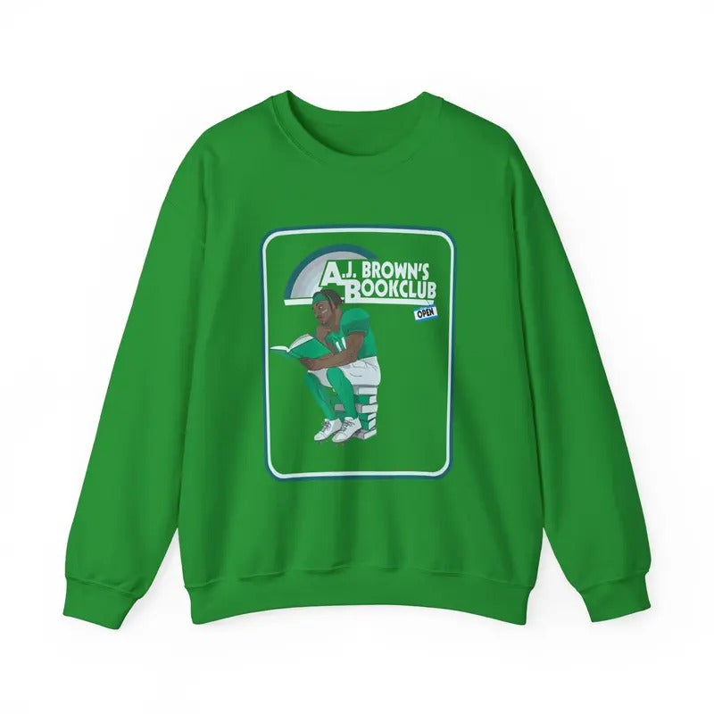 AJ's Book Club Crewneck Sweatshirt, Trendy Philadelphia Football Crewneck, Game Day Shirt, Philadelphia Football Gift Fan