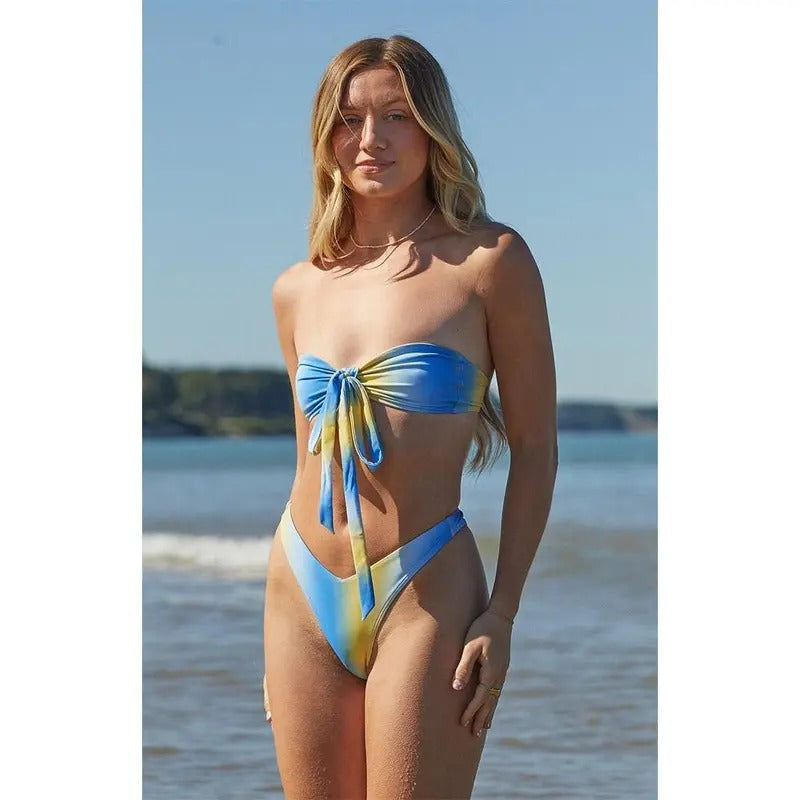 ANNAXPACSUN Women's Haven V Front High Cut Bikini Bottom