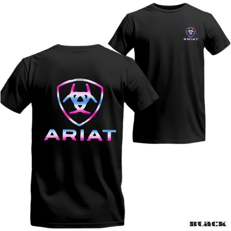 ARIAT T-Shirt - Vibrant logo design, suitable for both men and women who appreciate a youthful and modern style.