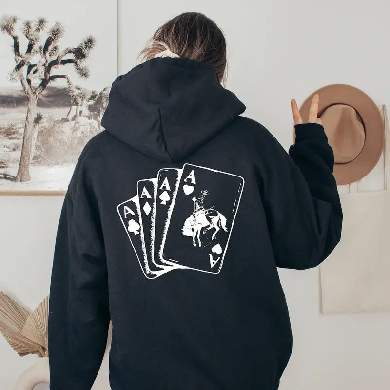 Ace Card Cowboy Hoodie, Playing Card Hoodie, Country Girl Hoodie, Western Hoodie, Poker Card Games Hoodie T-shirt, sweater and Hoodie