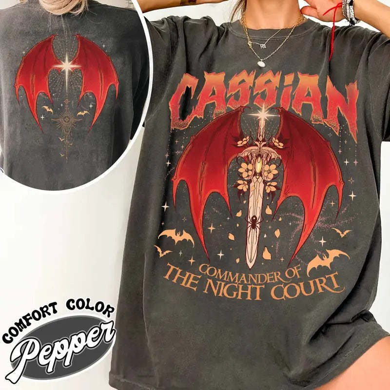 Acotar Shirt Cassian, Velaris City Of Starlight Acotar Two-sided Shirt, The Night Court Shirt, Court Of Dreams, Cassian, Booklover Shirt