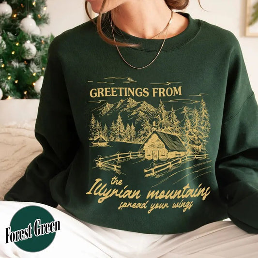 Acotar Sweater, Illyrian Mountains Sweatshirt, Acotar Velaris Shirt, Acotar Shirt, Acotar Merch, Bookish Shirt, Gift for Her, Holiday Gift