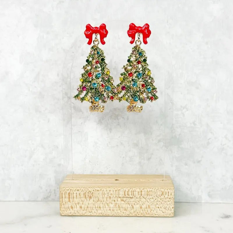 Adorned Christmas Tree Earrings