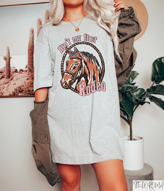 Ain't My First Rodeo Shirt, Western Graphic Tee, Horse Lover Gift, Cowboy Sweatshirt, Western Cowboy Outfit, Wild West Gift, Howdy Shirt