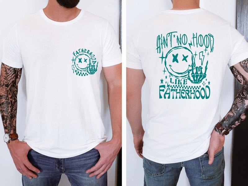 Aint No Hood Like Fatherhood Shirt, Funny Dad Shirt, Rock and Roll Dad Shirt, Gift For Husband, Father's Day Gift, Gift...