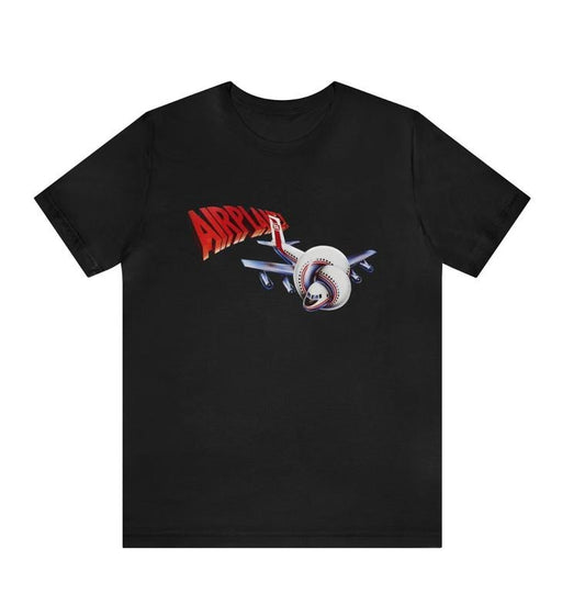 Airplane T-Shirt Short Sleeve Movie Tee Menswear Top Underwear Tshirt Streetwear Man Tropical Crewneck Shortsleeve Round Neck Casual