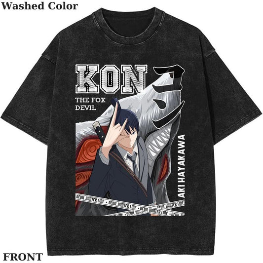 Aki Hayakawa Vintage Graphic Tee, Anime Chainsaw Man Shirt, vintage clothing, Womenswear Cotton Top Streetwear Shortsleeve Gamis