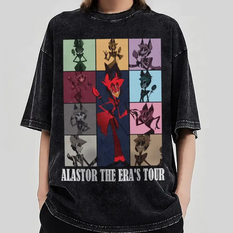Alastor The Era's Tour Inpired T-Shirt, Alastor Demon T-Shirt, Alastor Hazbin Hotel T-Shirt, Alastor Vivziepop T-Shirt, Cartoon T-Shirt