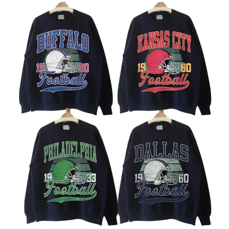 All Teams Football Vintage Style Crewneck Sweatshirt, Vintage All Teams Football Sweatshirtstyle{n002}2