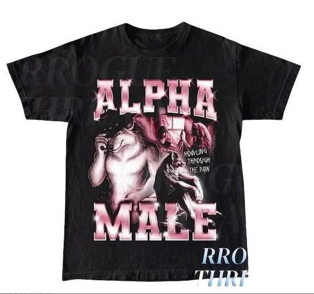 Alpha male Funny graphic tee, Wolf alpha male shirt