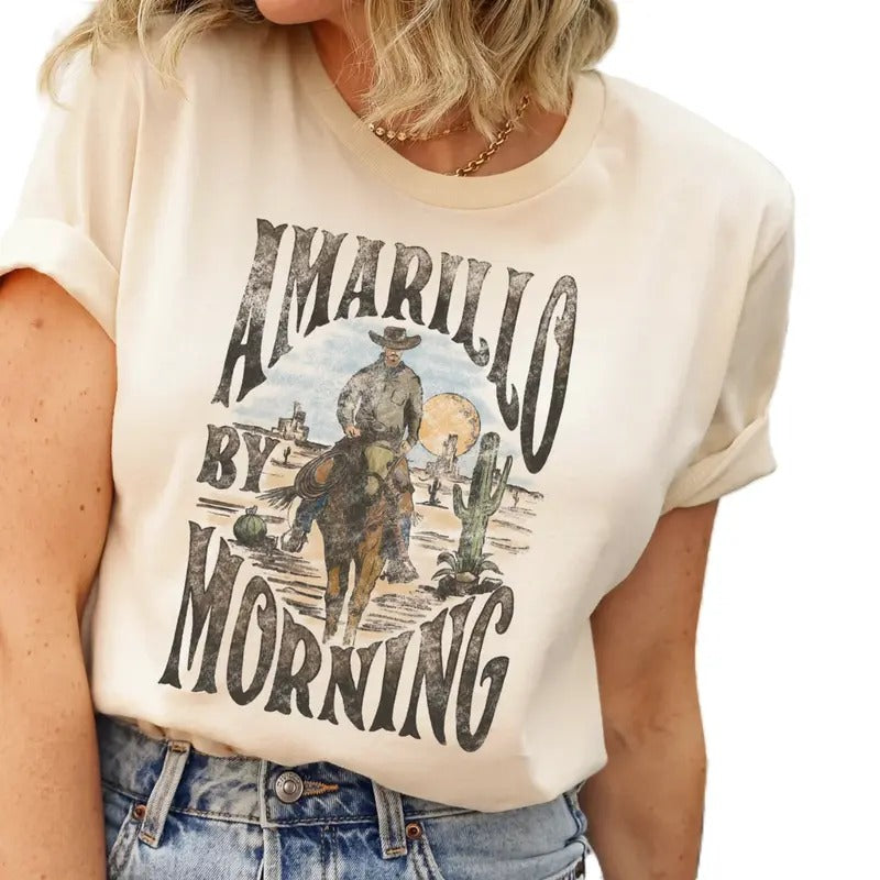 Amarillo By Morning Shirt, Amarillo , Country , Texas , Country Music , Western , Country Music T shirt