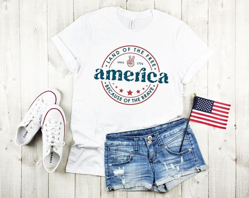 America Shirt, 4th Of July Shirt, Land Of The Free Because Of The Brave Shirt, Independence Day Tee