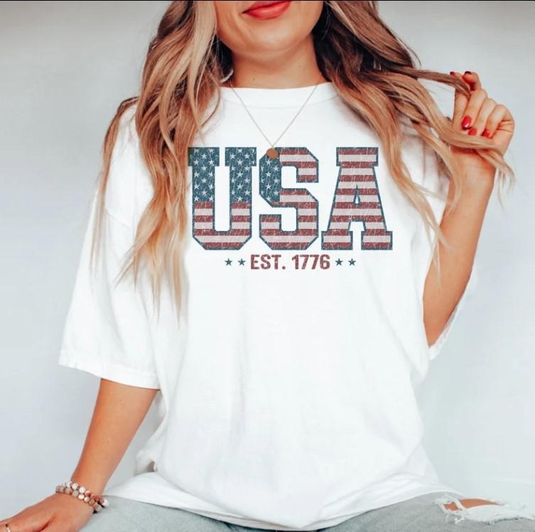 America T-Shirt, Vintage USA T-shirt, 4th of July, 4th of July T-Shirt
