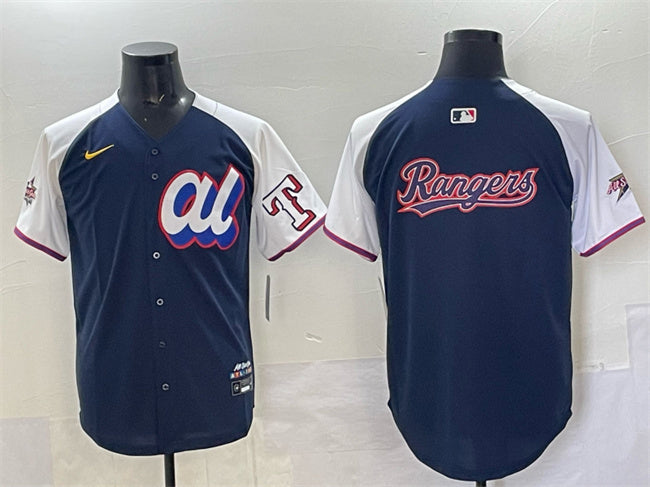 American League Texas Rangers Team Big Logo Navy Alternate 2025 All-Star Edition