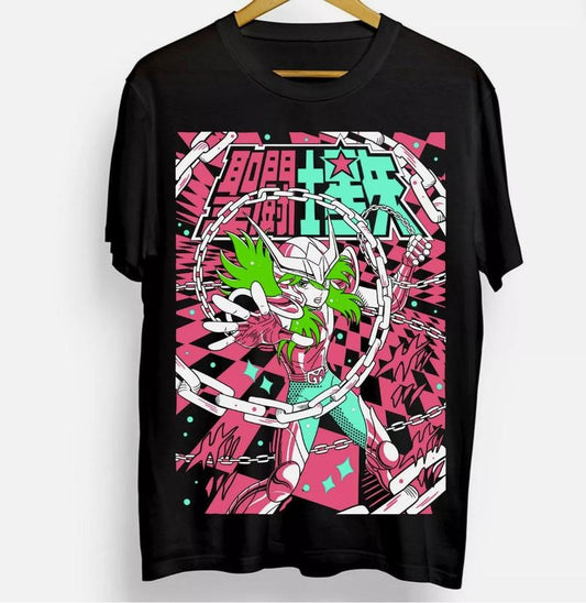 Andromeda Shun T-Shirt saint Seiya,Ikki,Sienna,Nero,Cosmo,Anime Shirt All Size