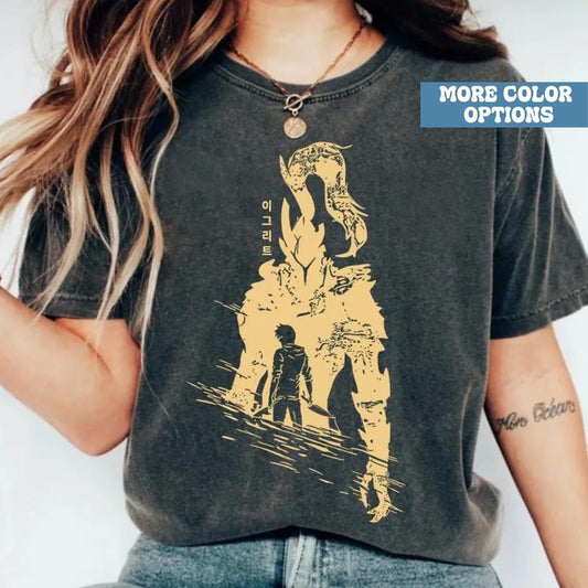 Anime Gift Shirt, Igris Solo Leveling Tee, Vintage Aesthetic Unisex T-Shirt, Trendy Graphic Shirt, Perfect Anime Gift