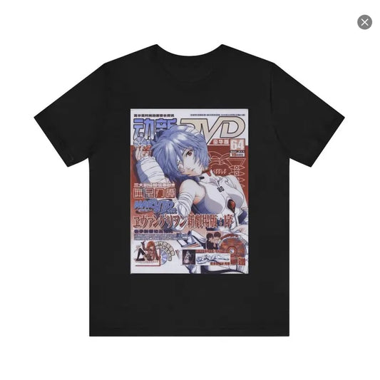 Anime Manga Y2K Neon Genesis Evangelion Rei Ayanami Japanese Magazine Graphic Streetwear- Vintage Unisex Graphic Shirt