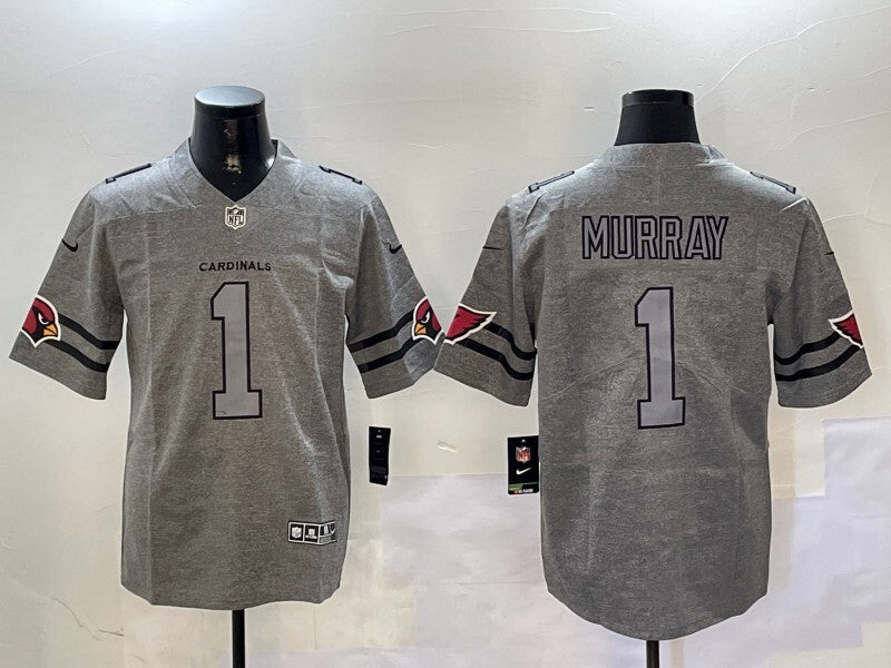 Arizona Cardinals #1 Kyler Murray Retro Hemp Gray Adult Style 2