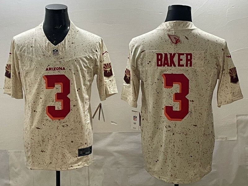 Arizona Cardinals #3 Budda Baker Red Retro 5 Edition Style 2
