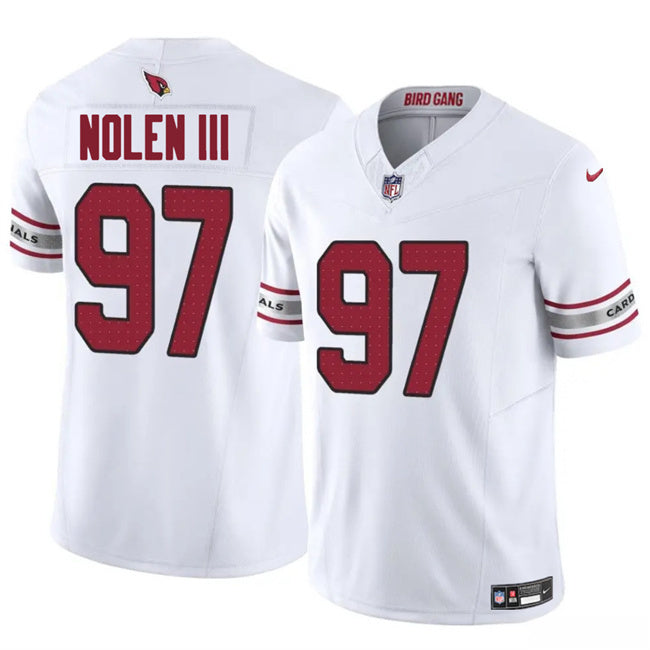 Arizona Cardinals #97 Walter Nolen III White 2025 Draft F.U.S.E. Vapor Untouchable