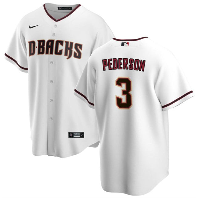 Arizona Diamondbacks #3 Joc Pederson White Cool Base Stitched Baseball Jersey Style 2