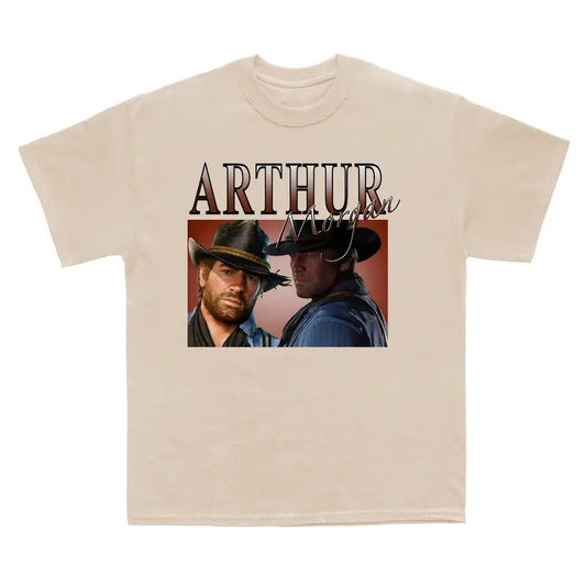 Arthur Morgan Vintage T-Shirt, Arthur Morgan Red D*ad Redemption 2 Version 3 Shirt, Gift For Movies Lovers Casual Clothing Fabric Sweatshirts Streetwear