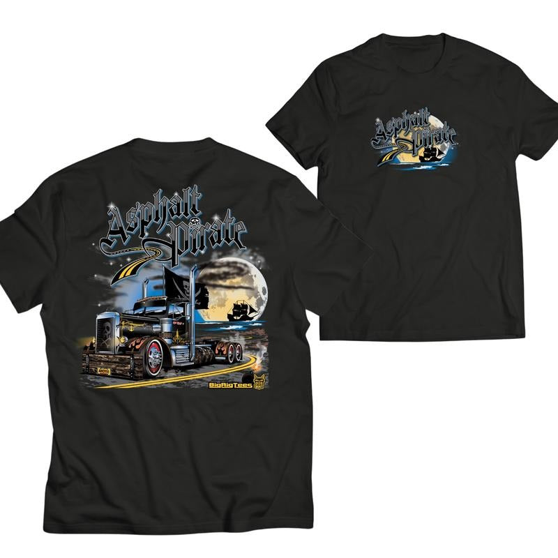 Asphalt Pirate Tractor Graphic Tee, Stylish Car Merch for Automotive Enthusiasts