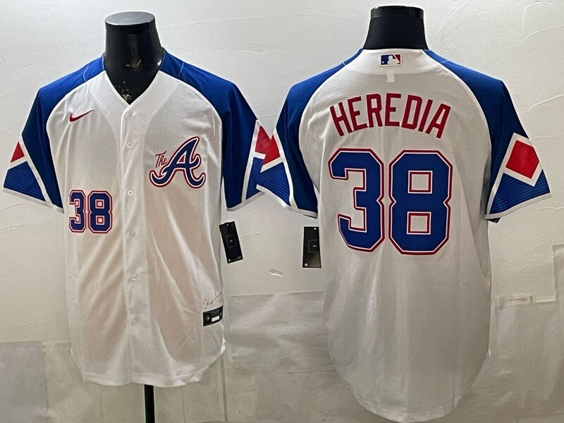 Atlanta Braves #38 Guillermo Heredia Warriors City Adult