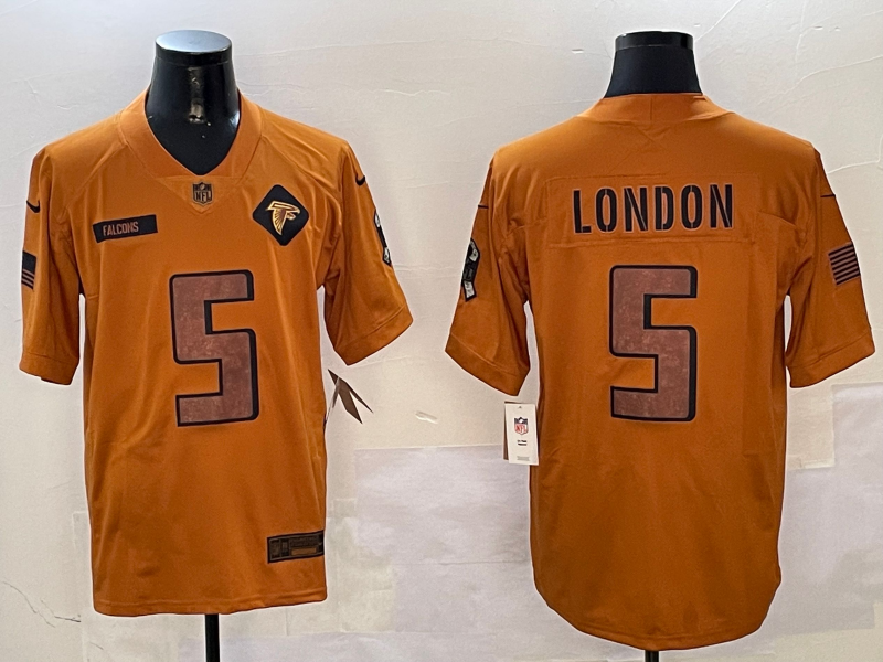 Atlanta Falcons #5 Drake London 23 Salute Style 2