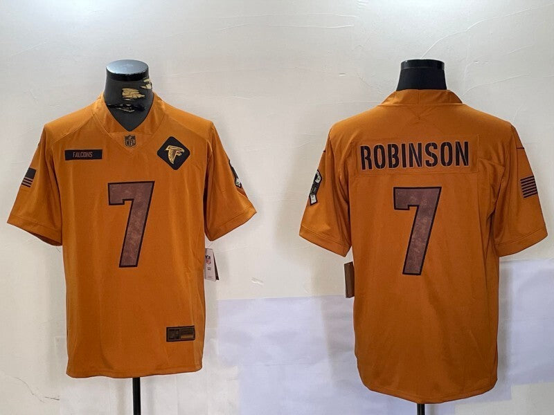 Atlanta Falcons #7 Bijan Robinson 23 Salute