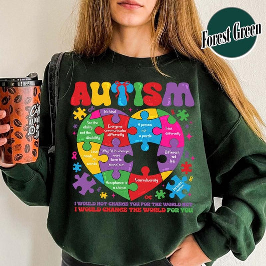 Autism Awareness Month Sweatshirt, Autism World Tour Sweatshirt Autism Awareness Month Gift, Neurodiversity Sweatshirt, Sped Teacher, Love Needs No Words